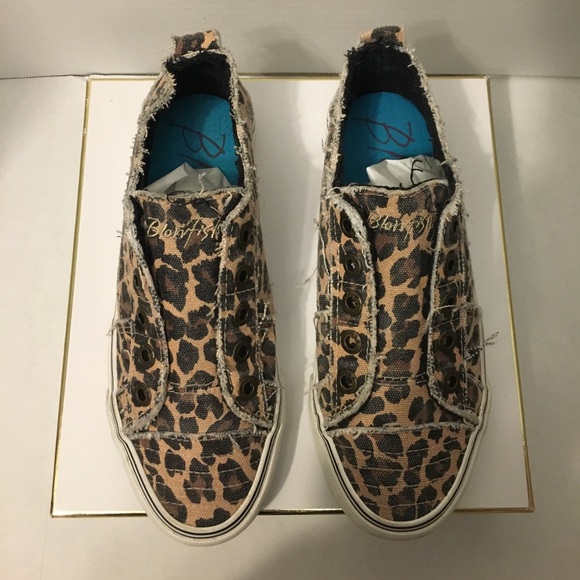 Blowfish Malibu Play Leopard Print Canvas Slip On Sneakers Women’s Size 7 - Picture 4 of 8